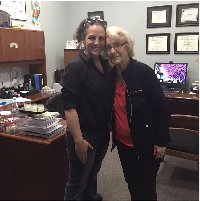 Dr. Mahoney with Jean Sisinni in the office